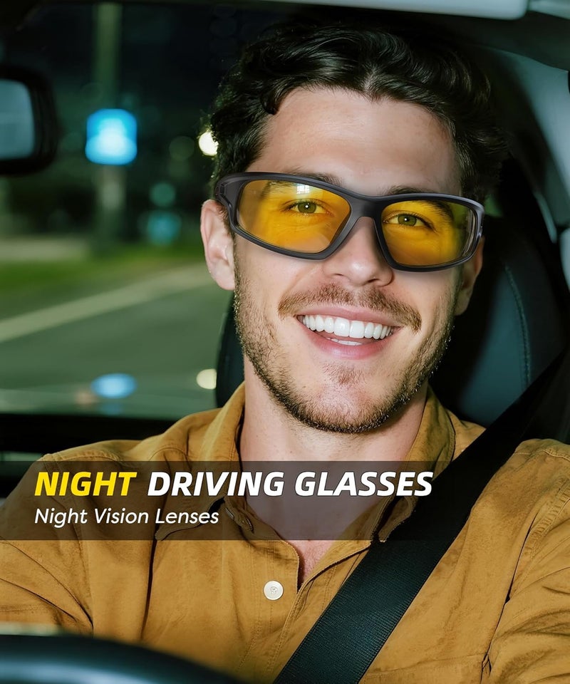 QALLY Store Polarized-Sunglasses-Men Sports Mens-Sunglasses: Sun-Glasses with UV Protection for Fishing Driving Running Cycling - Image 2